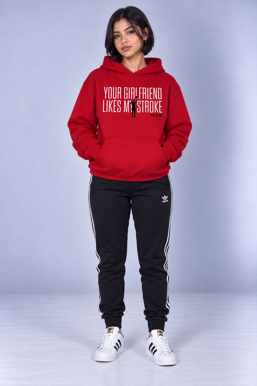 Your Girlfriend Likes My Stroke Hoodie Women